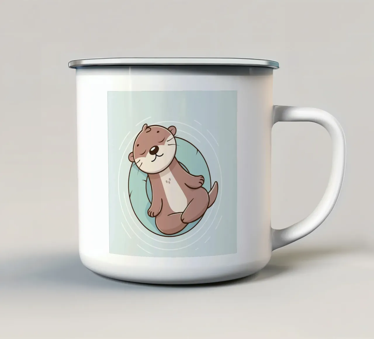 Ontspannen otter - mindfulness & rust emaille mok van namosh