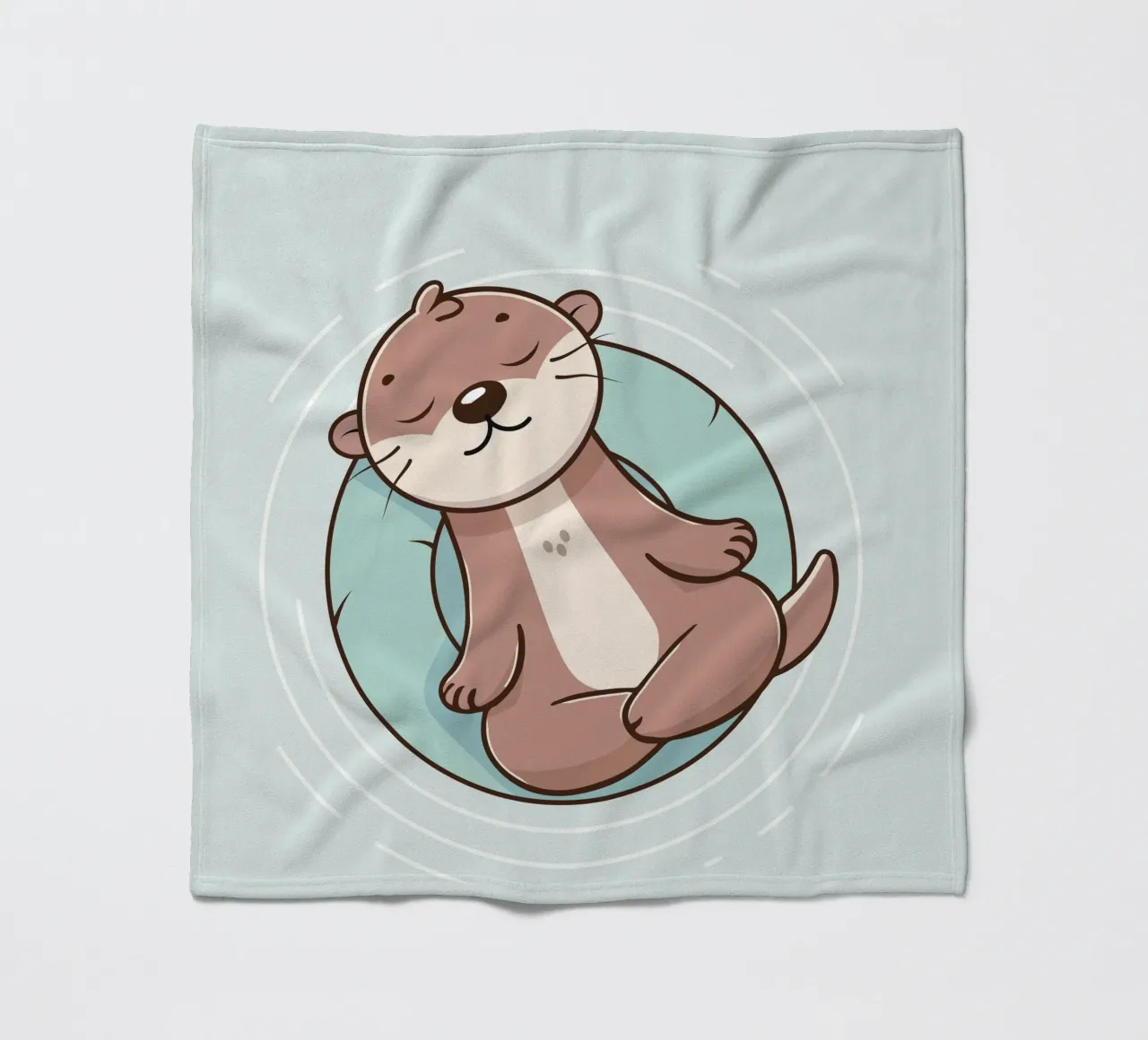 Relaxed otter - mindfulness & tranquillity fleece blanket by namosh