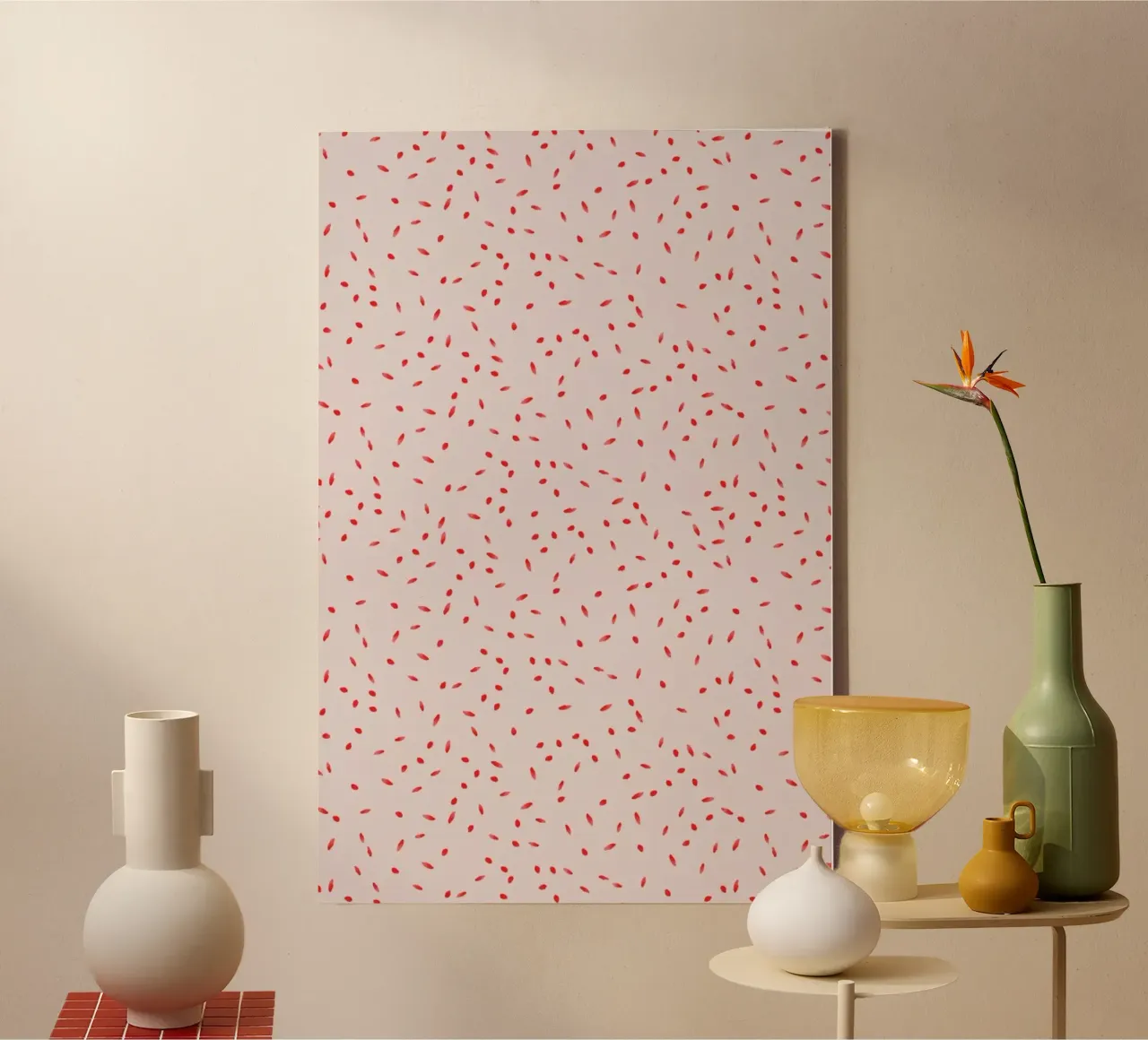 Red Sprinkles tela con Cornice a cassetta da Kind of Style