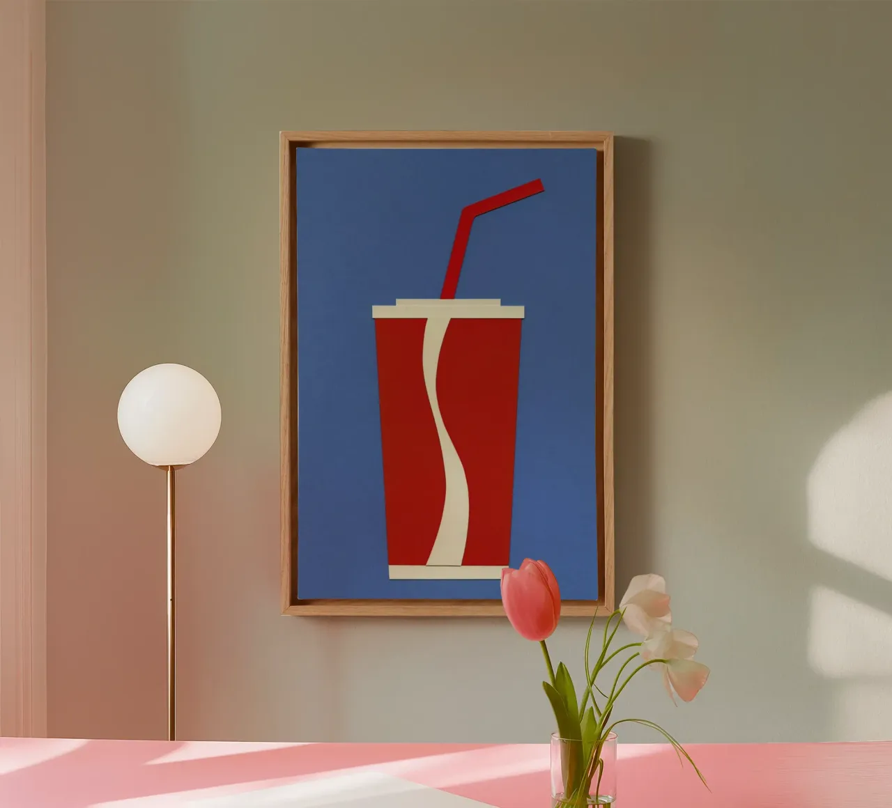 Cup of Coke tela con Cornice a cassetta da Rosi Feist