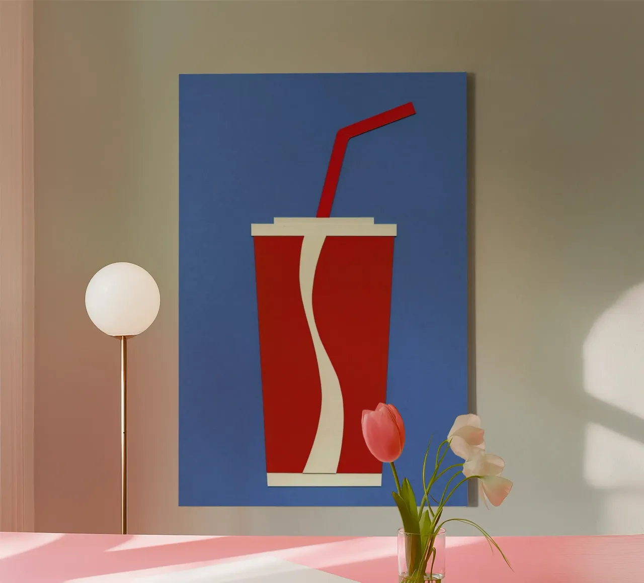 Cup of Coke tela con Cornice a cassetta da Rosi Feist