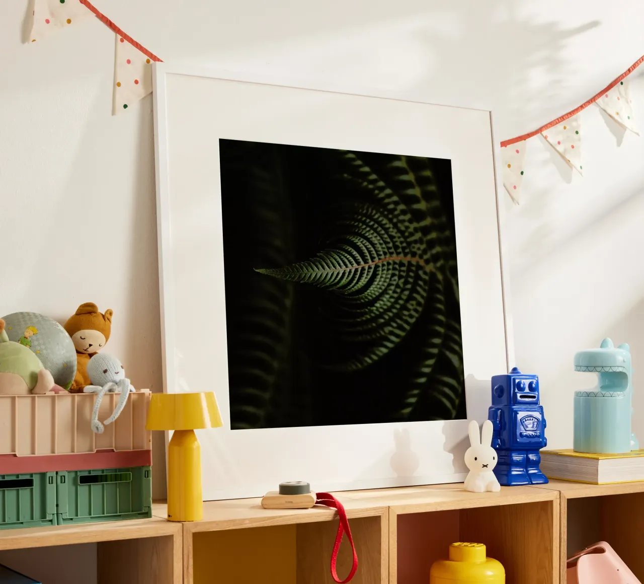 Fern 2 poster con telaio in legno da Nur Mut