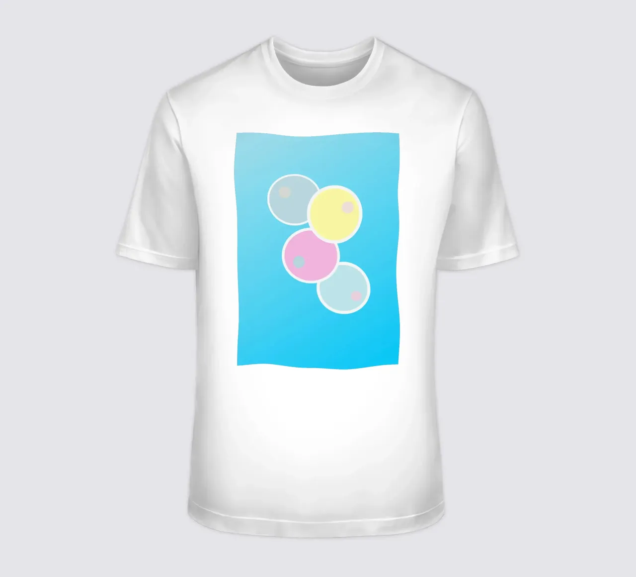 Quattro cerchi colorati in tonalità pastello t-shirt da Something for you