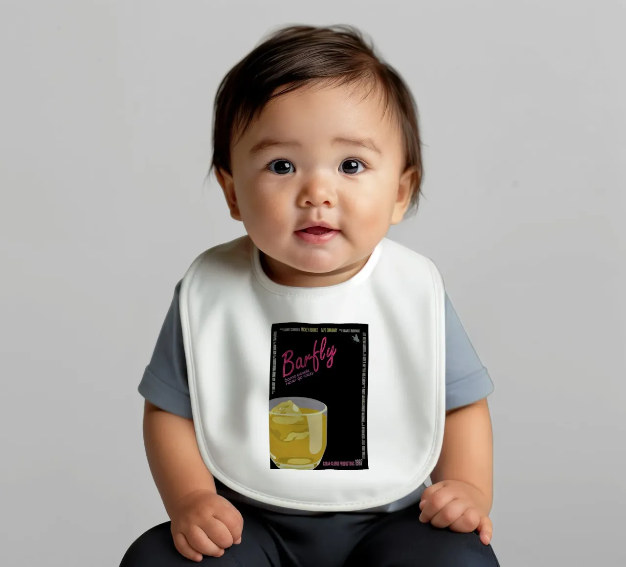 Some people never go crazy baby bib by Aycan Elijah Yilmaz