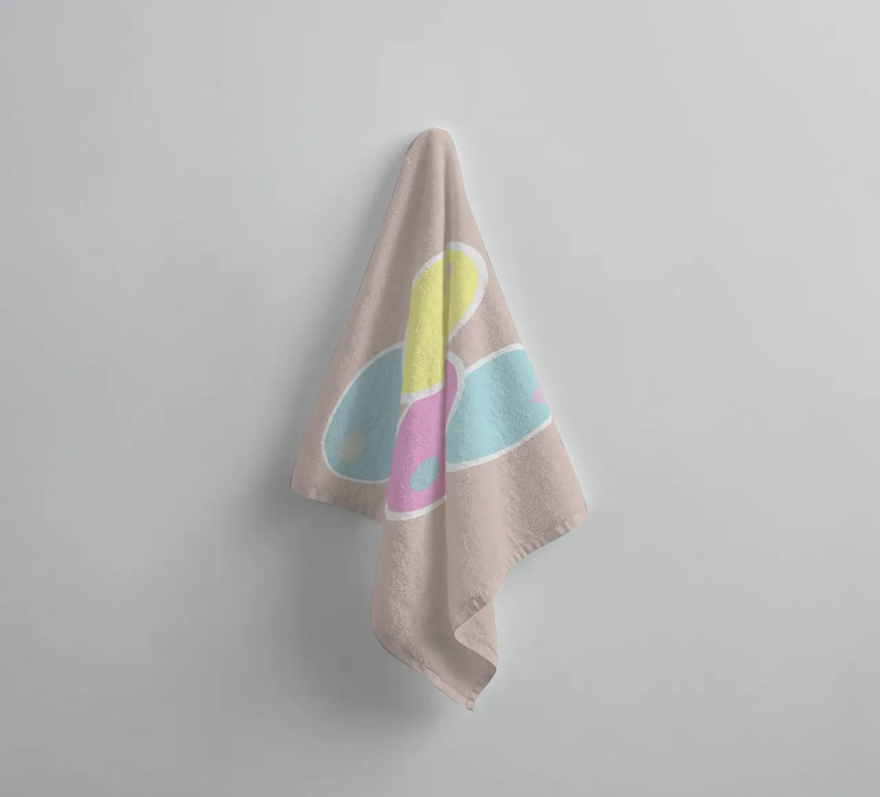 Four colourful pastel circles towel by Something for you