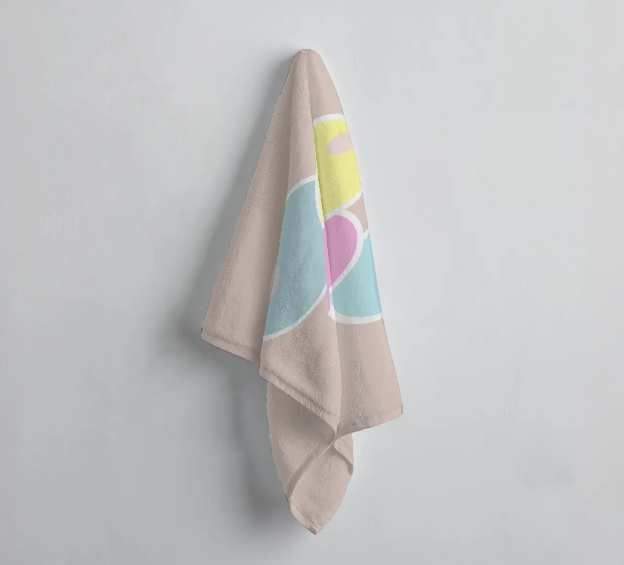 Four colourful pastel circles towel by Something for you