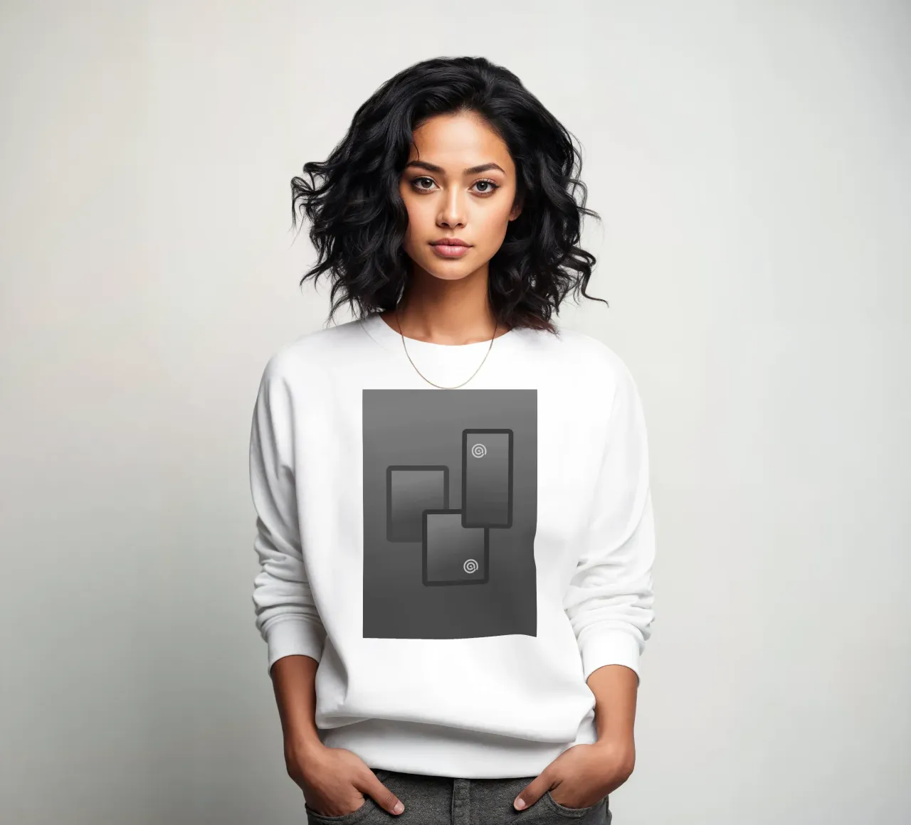 Tres rectángulos grises y negros sudadera de Something for you