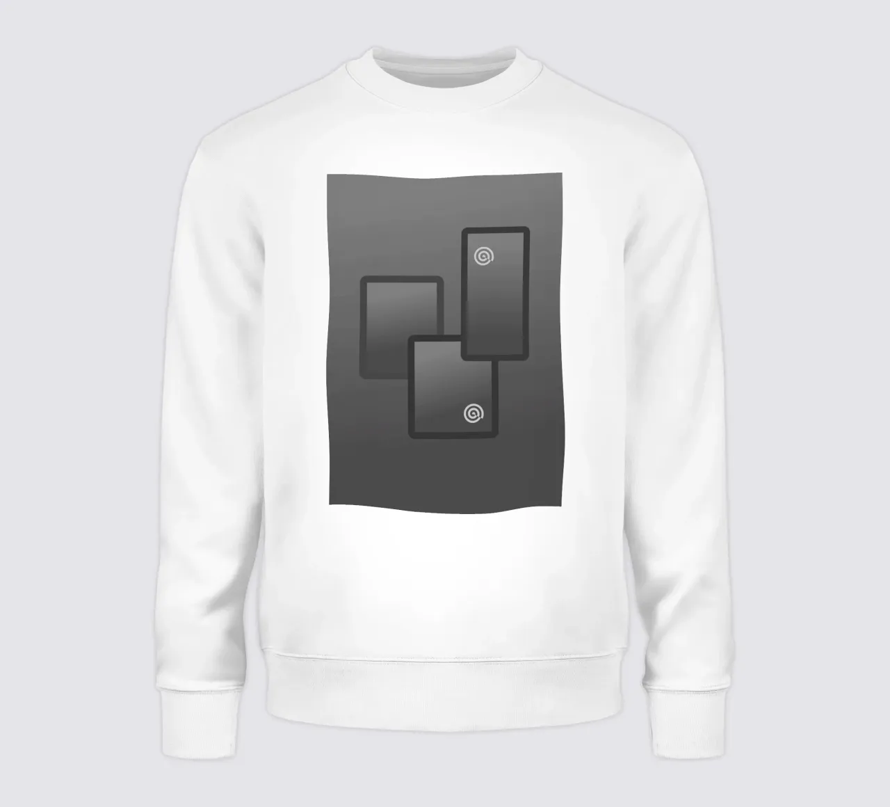 Tres rectángulos grises y negros sudadera de Something for you