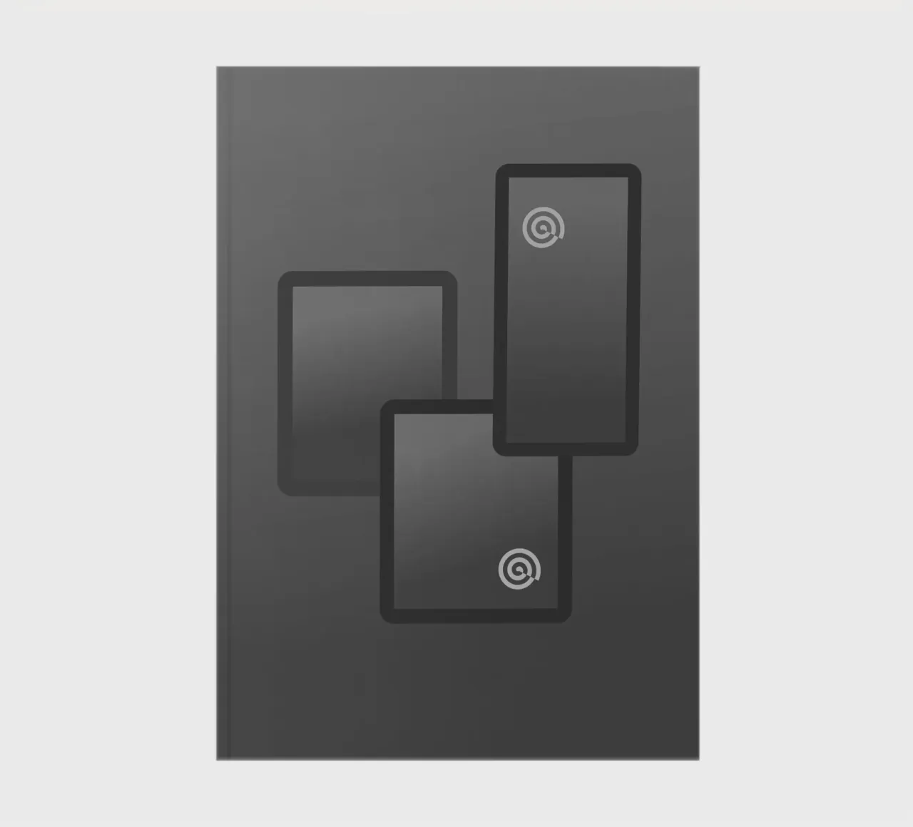 Three grey and black rectangles notebook by Something for you