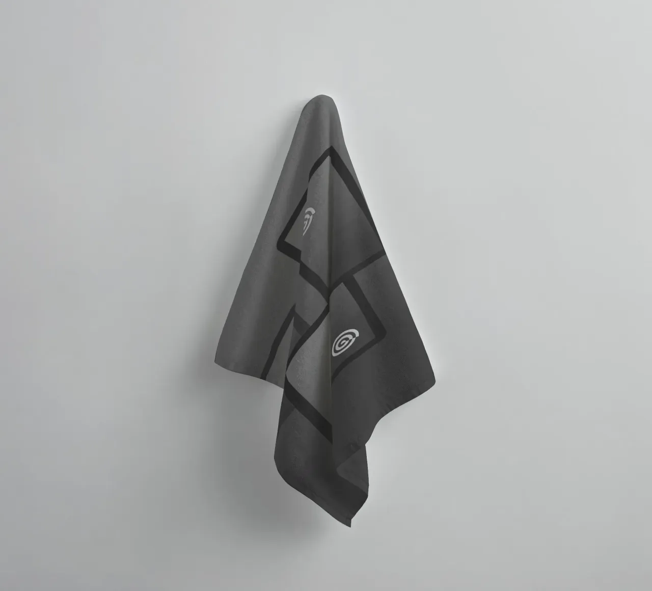Three grey and black rectangles towel by Something for you