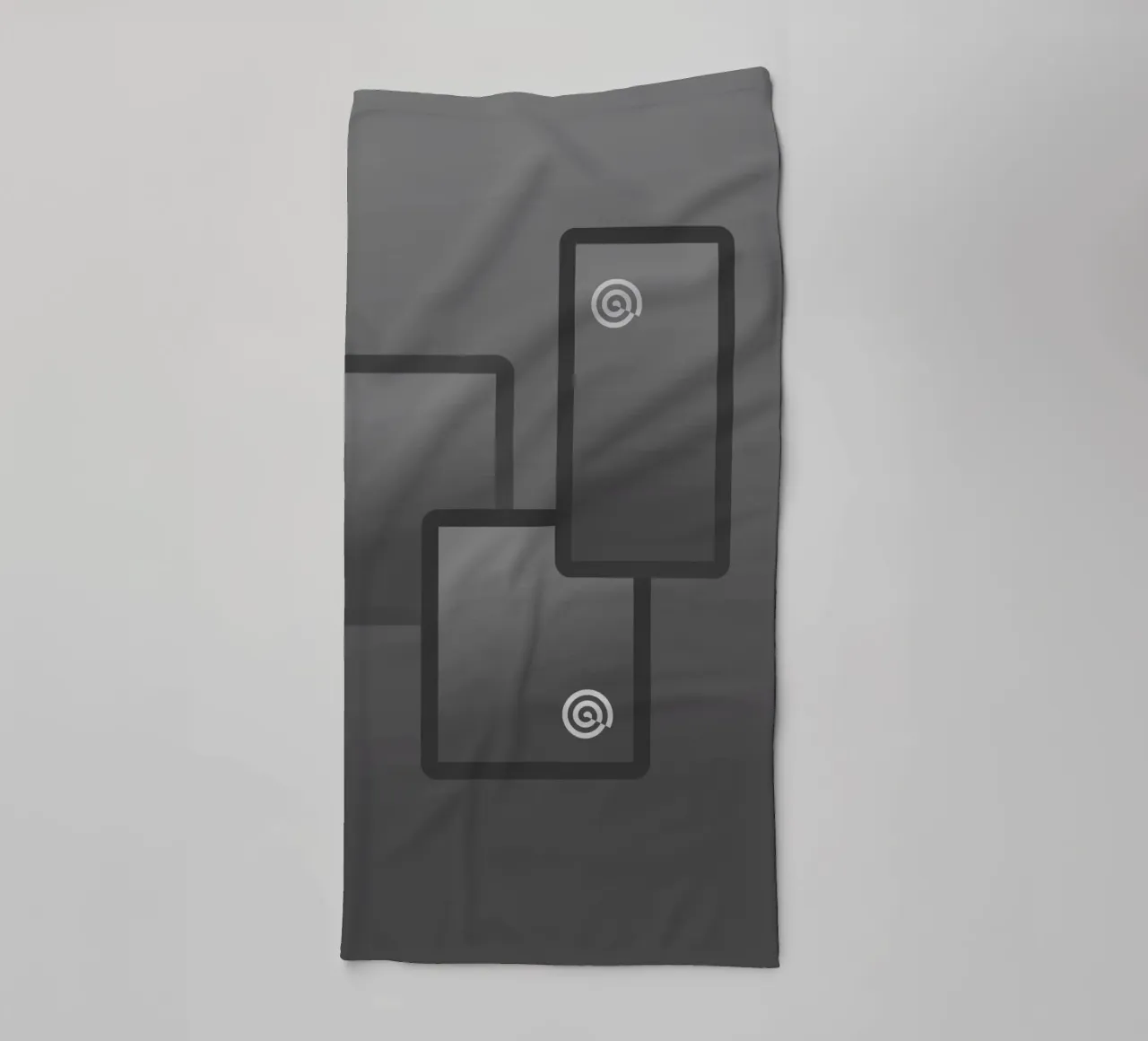 Three grey and black rectangles towel by Something for you