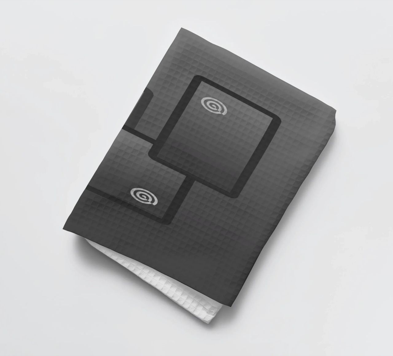 Trois rectangles gris et noirs torchon de Something for you