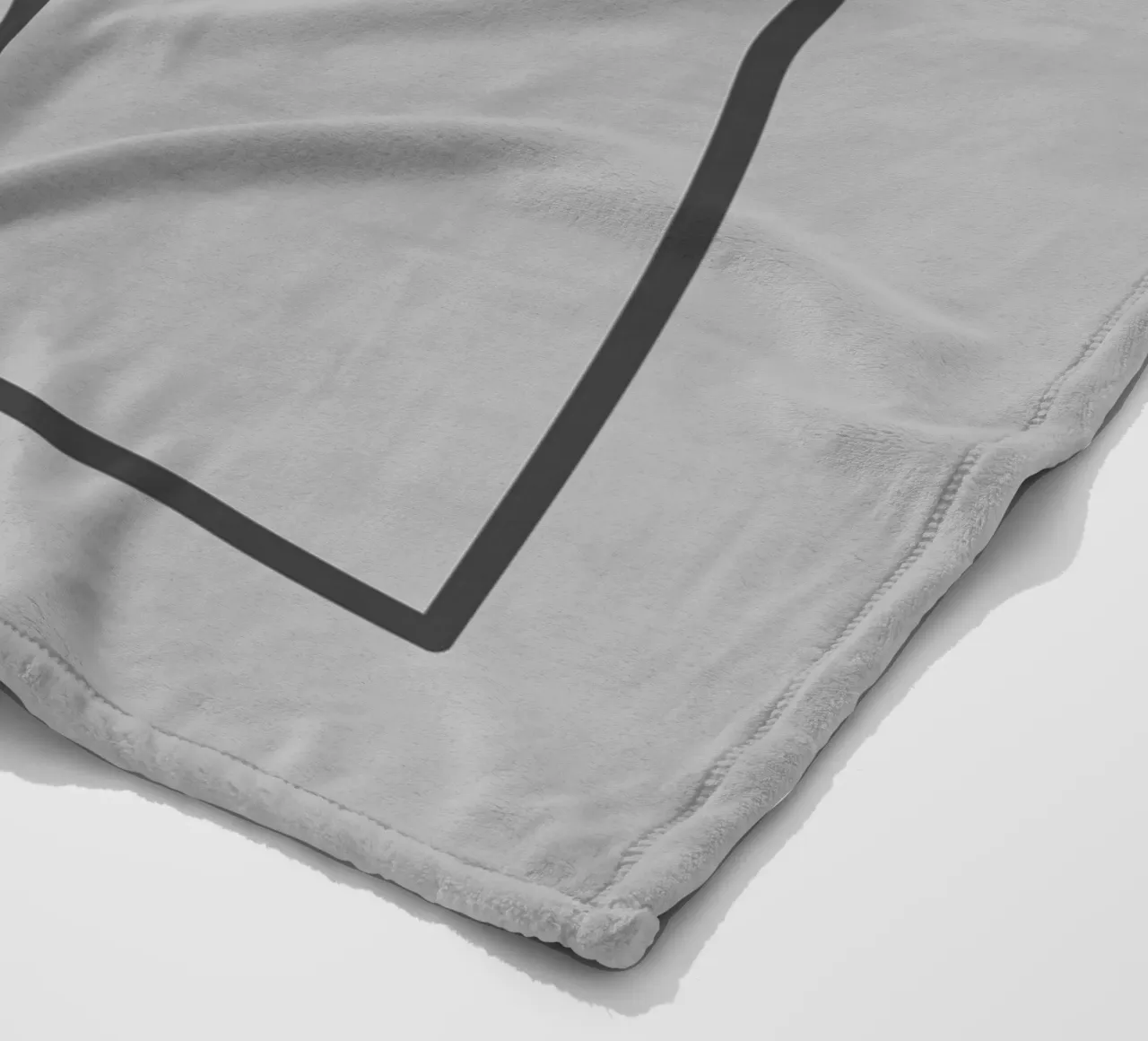 Three black rectangles on a grey background fleece blanket by Something for you