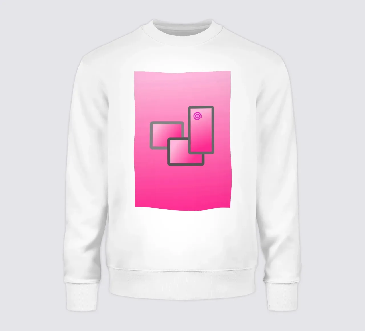 Three rectangles on a pink background sweatshirt by Something for you
