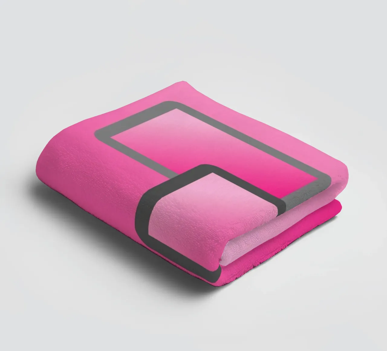 Three rectangles on a pink background towel by Something for you
