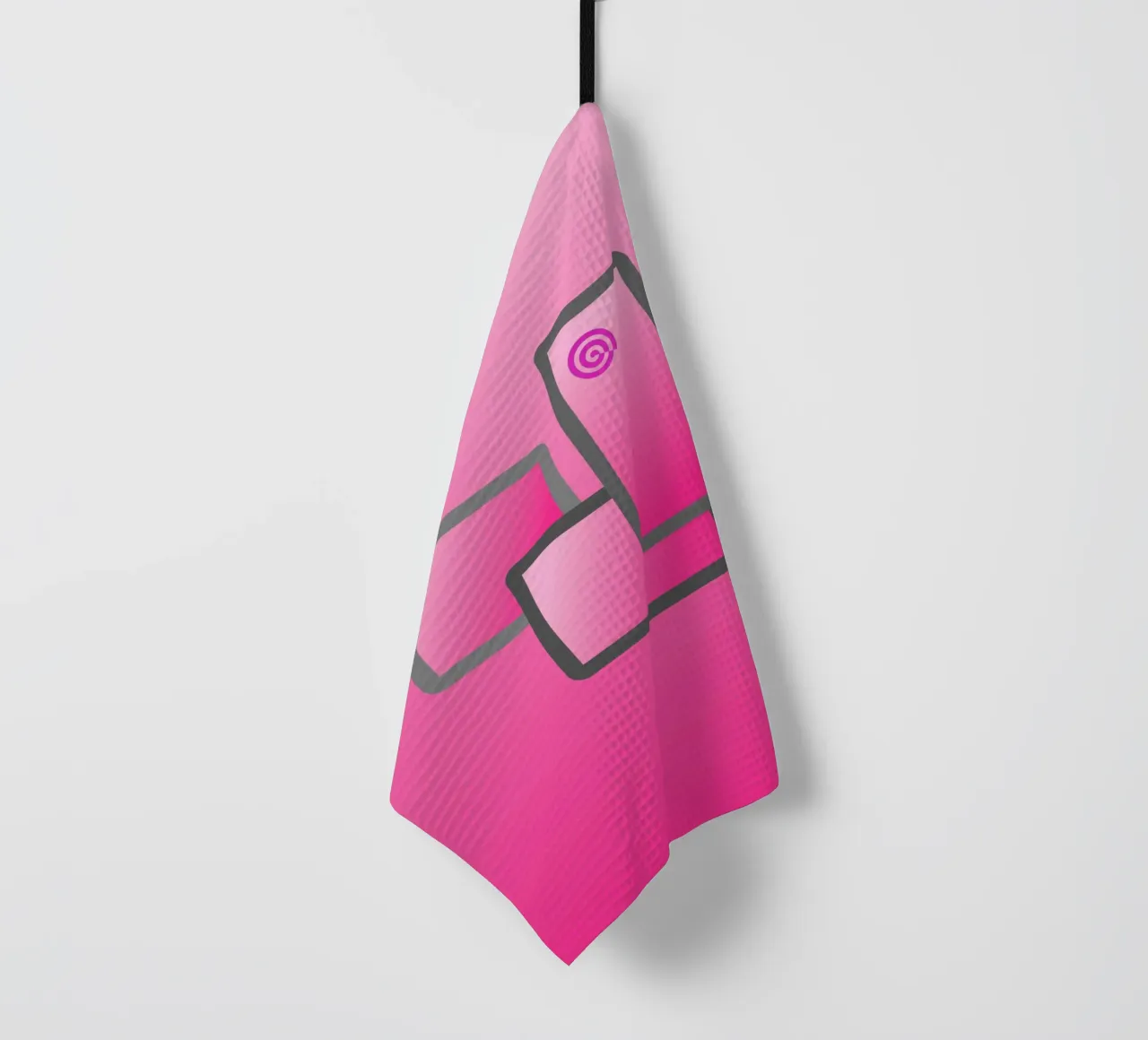 Three rectangles on a pink background tea towel by Something for you