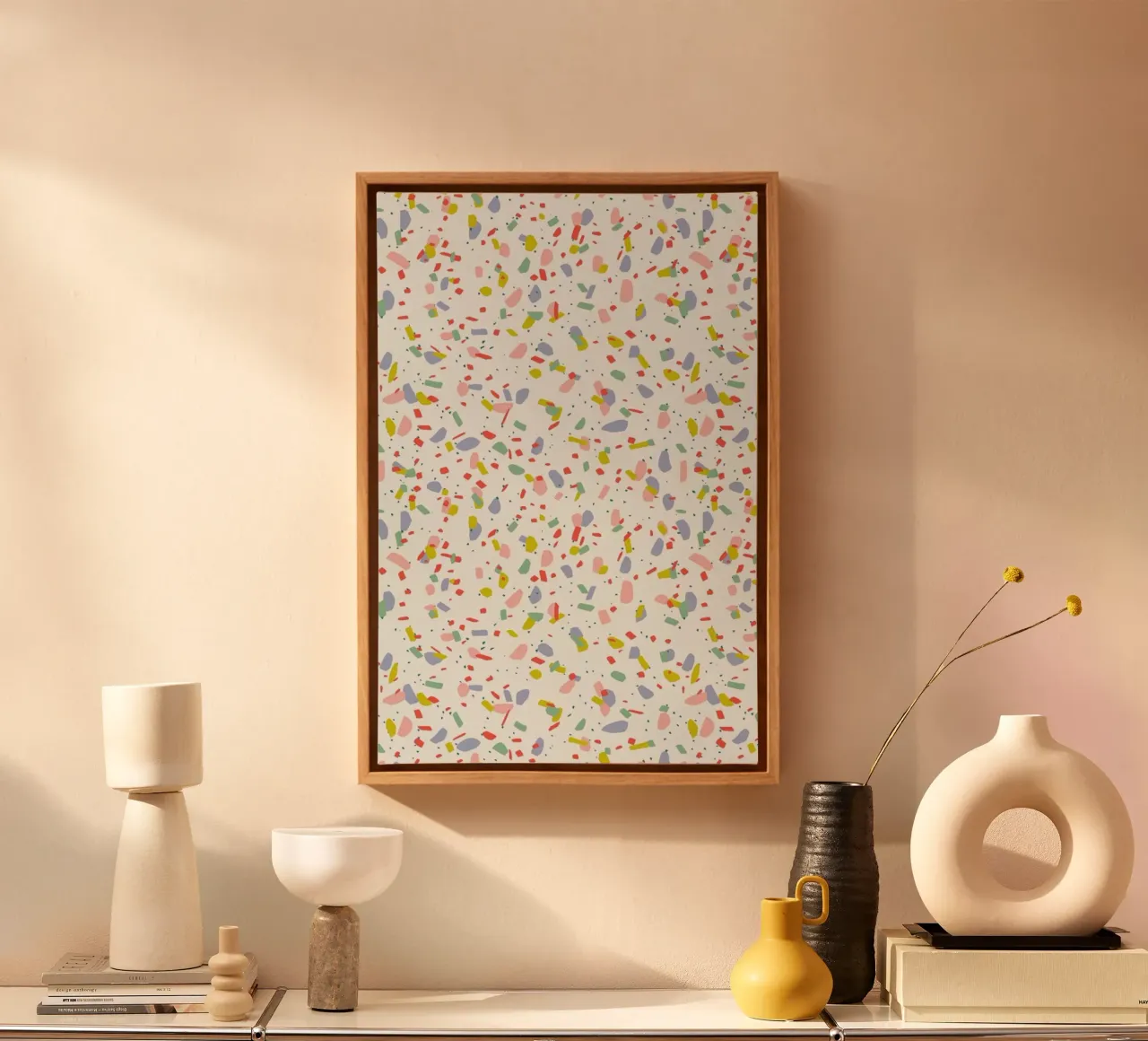 Terrazzo tela con Cornice a cassetta da Kind of Style