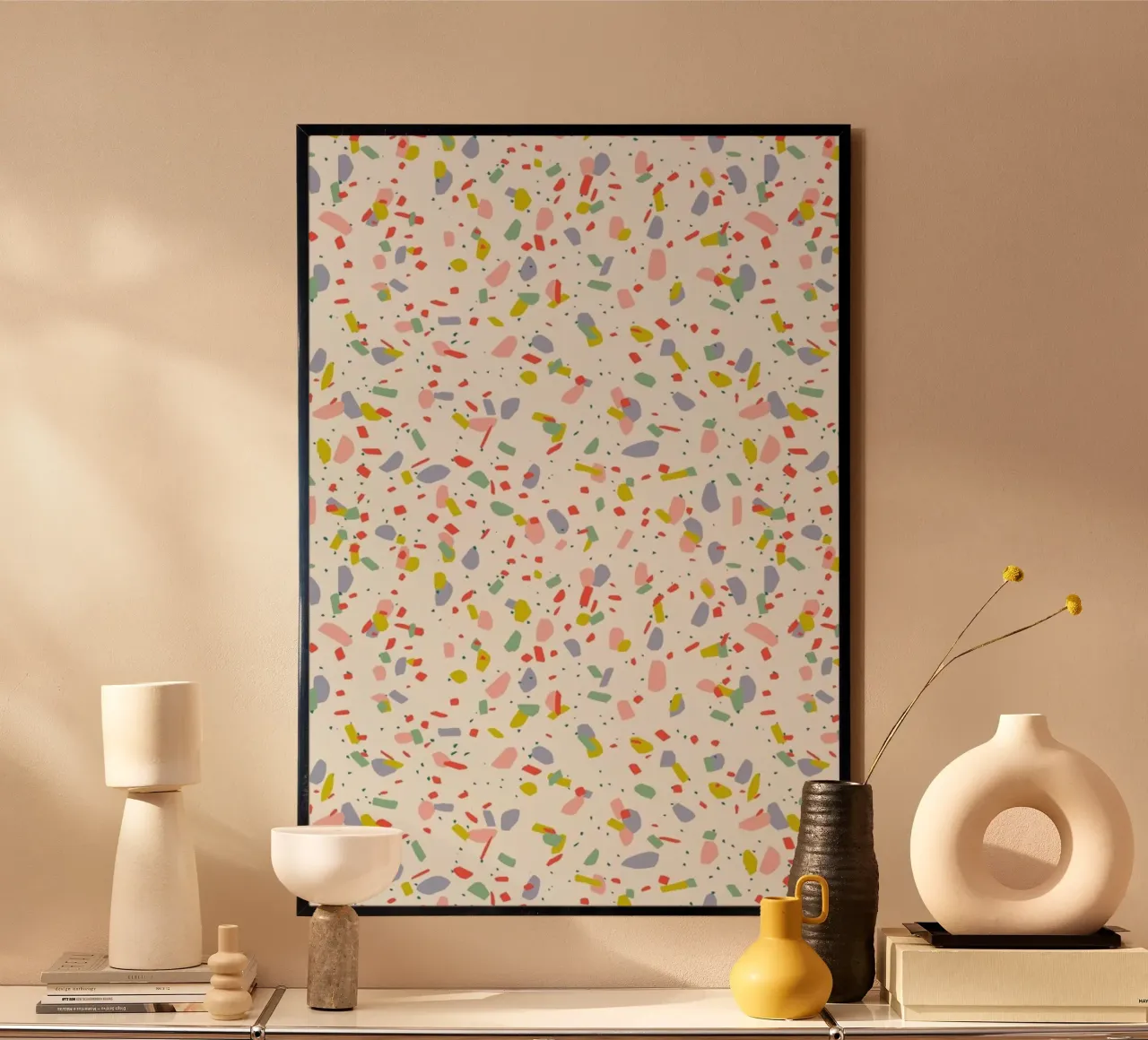 Terrazzo poster con telaio in legno da Kind of Style