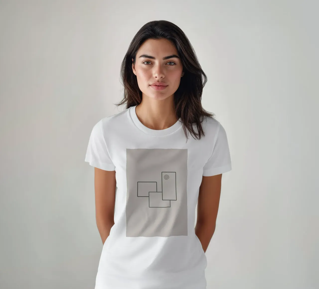 Three rectangles on a grey background t-shirt by Something for you