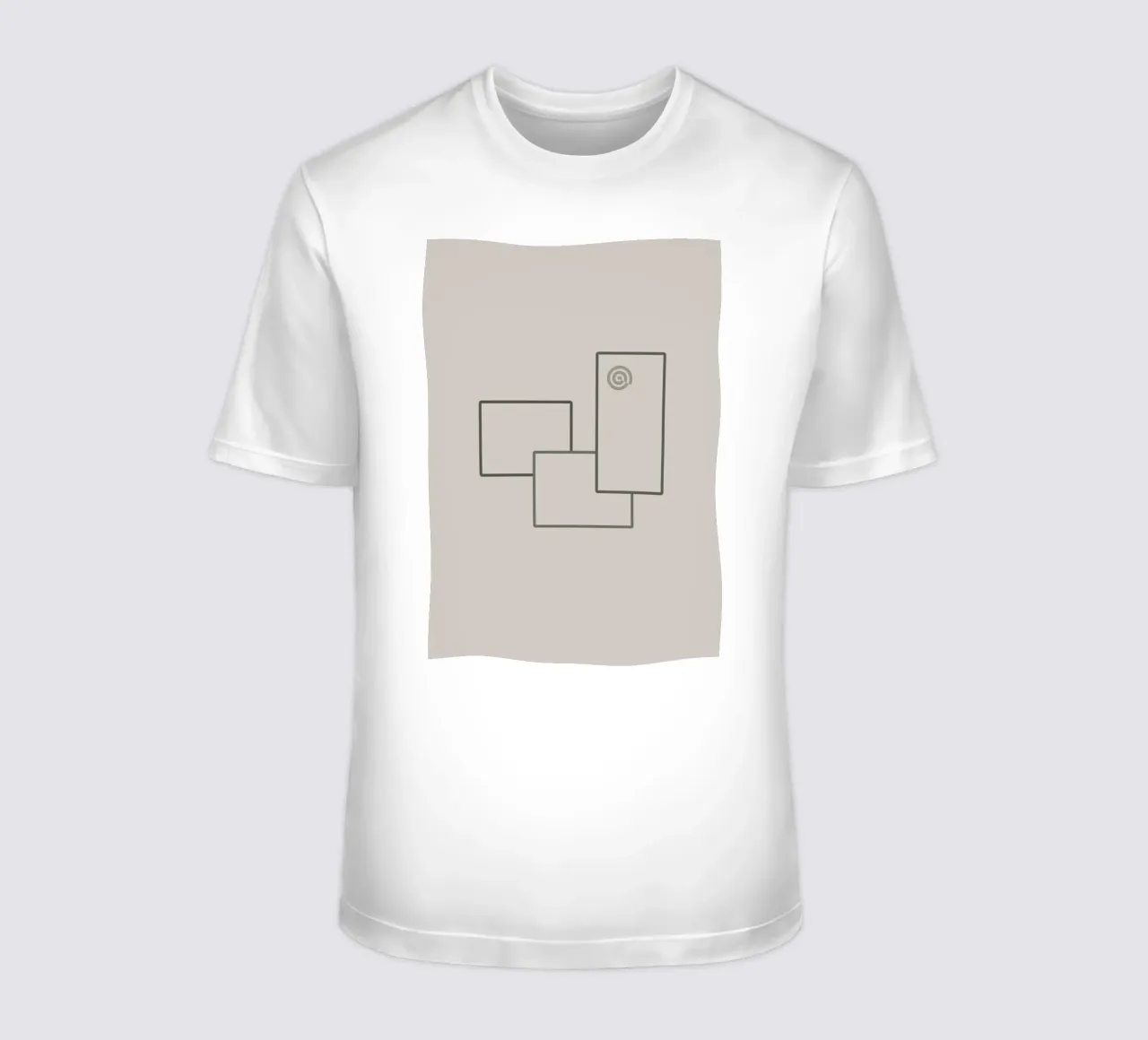 Three rectangles on a grey background t-shirt by Something for you