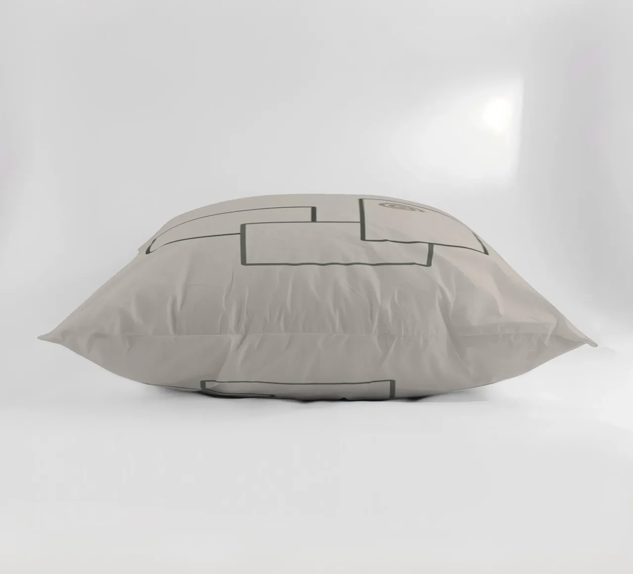 Three rectangles on a grey background decorative cushion by Something for you