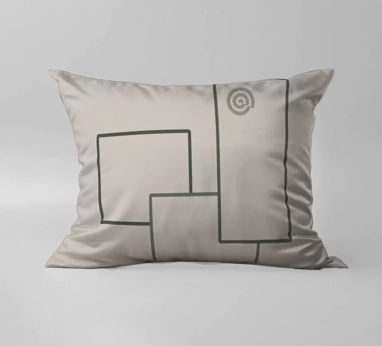 Three rectangles on a grey background decorative cushion by Something for you