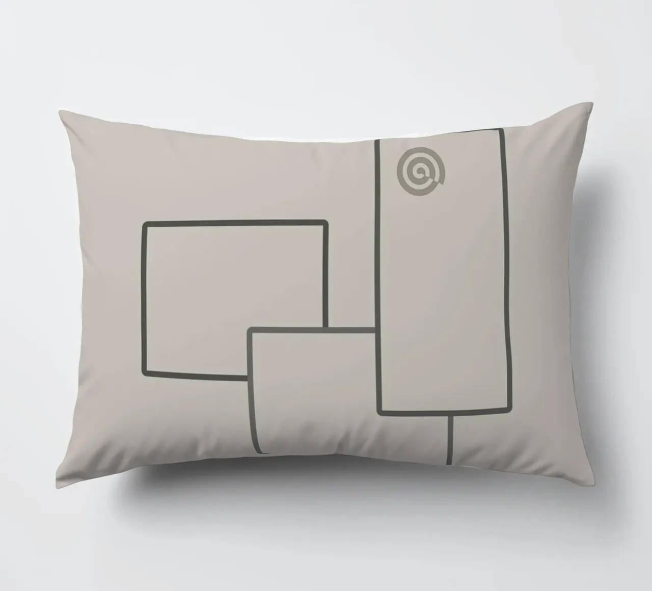 Three rectangles on a grey background decorative cushion by Something for you