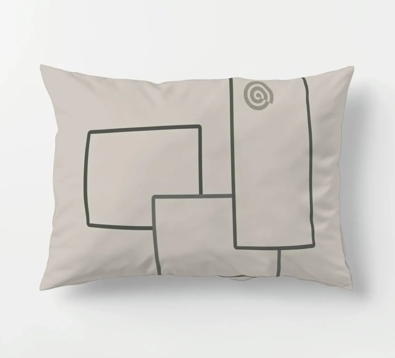 Three rectangles on a grey background decorative cushion by Something for you