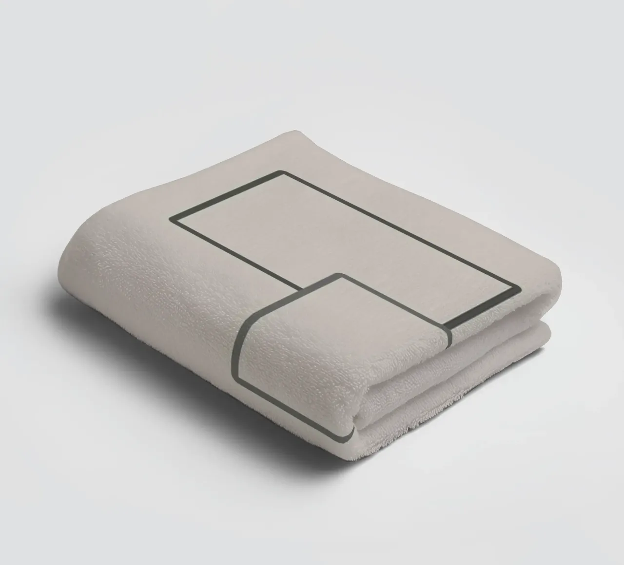 Three rectangles on a grey background towel by Something for you