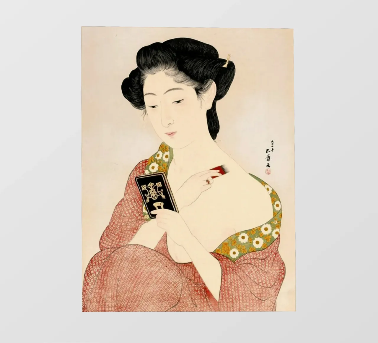 Ukiyo-e: Pittura giapponese, Una donna in biancheria intima, Goyo pellicola backlit da Aesthetic Muse