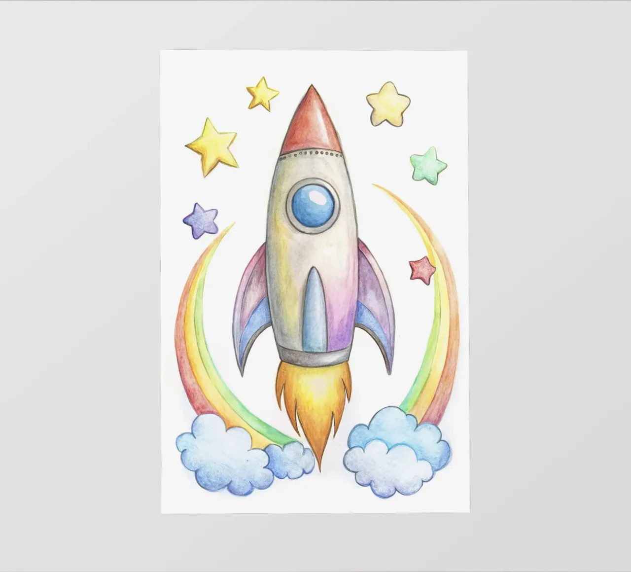 Raket fotobehang van 🎁 NOBELART