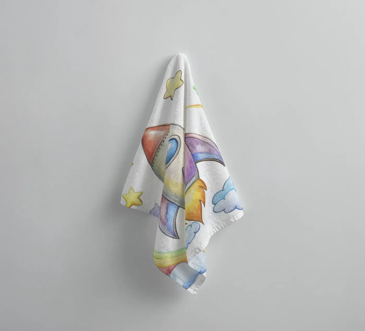Rocket towel by 🎁 NOBELART
