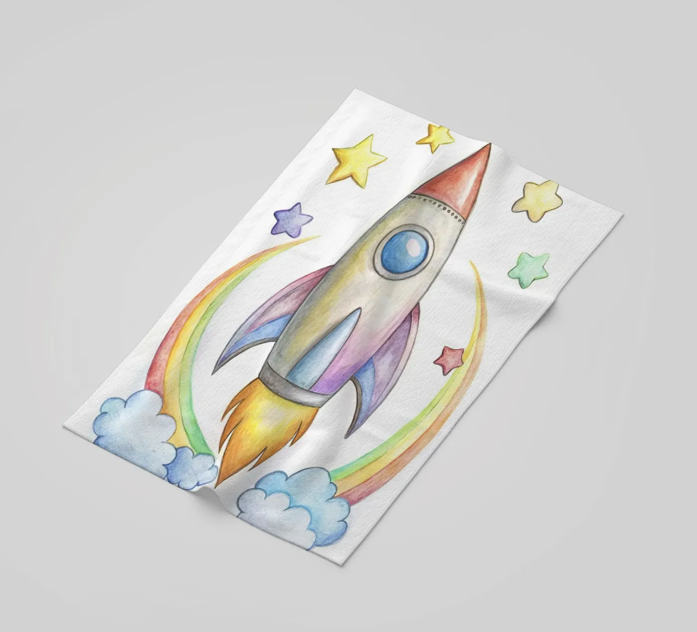 Rocket beach towel by 🎁 NOBELART