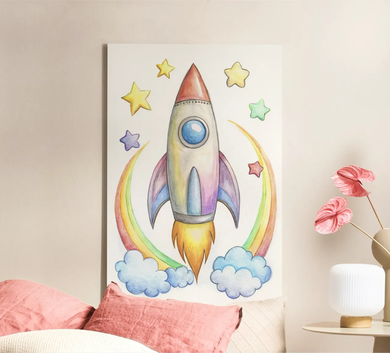 Rocket canvas by 🎁 NOBELART