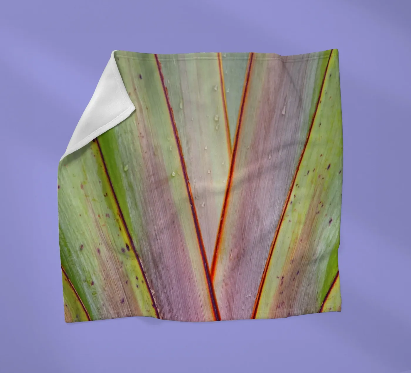 Flax Pattern fleece blanket by Nur Mut