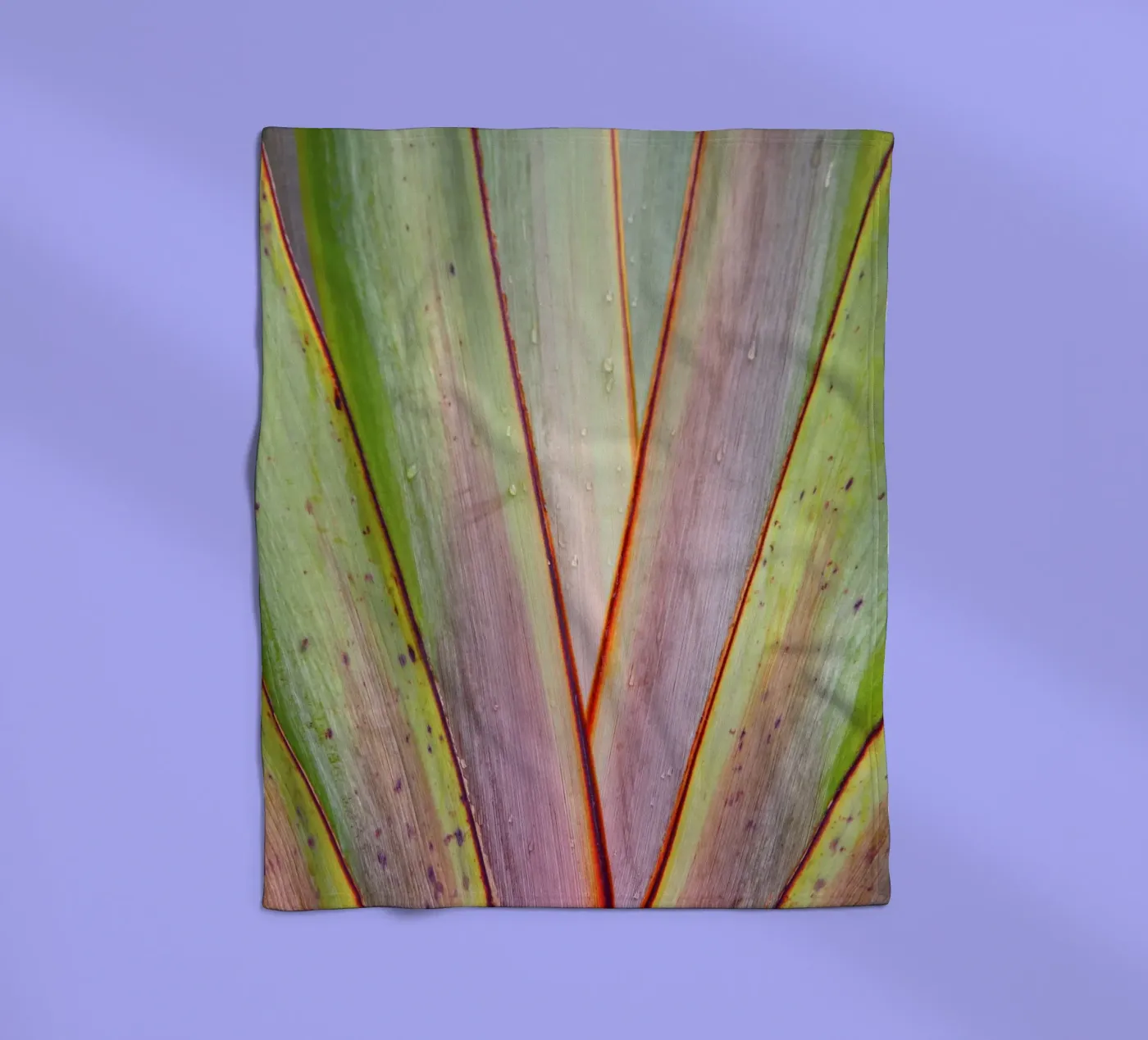 Flax Pattern fleece blanket by Nur Mut