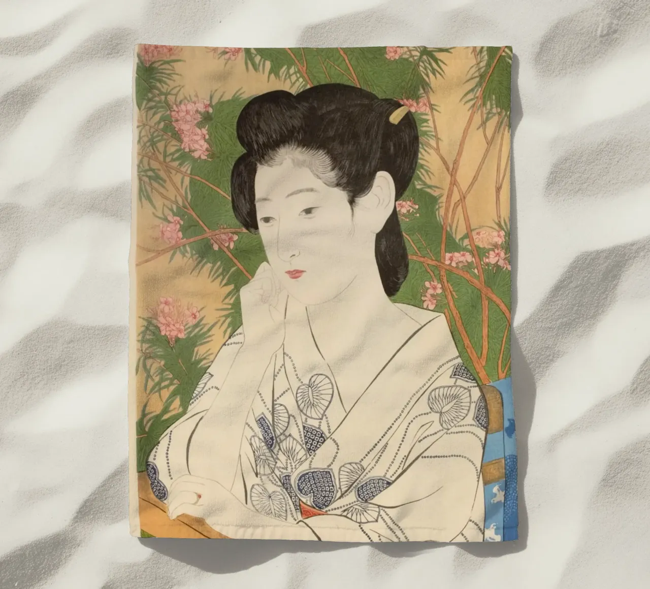 Ukiyo-e: Pittura giapponese, Donna in una locanda di acqua calda, Goyo telo mare da Aesthetic Muse
