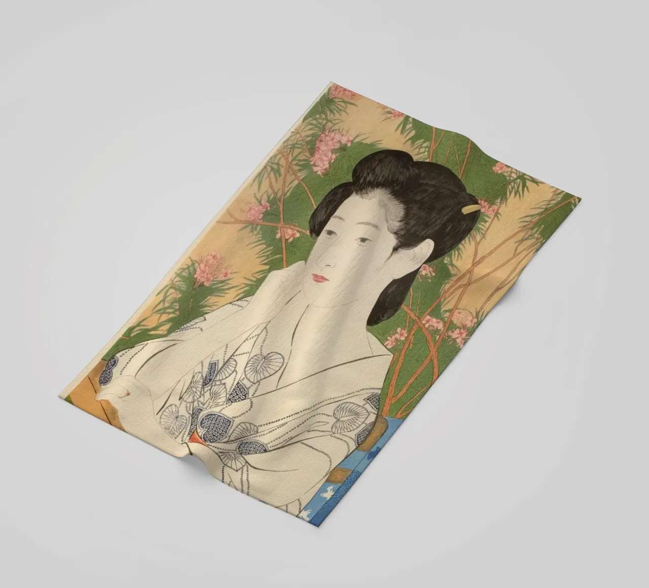 Ukiyo-e: Pittura giapponese, Donna in una locanda di acqua calda, Goyo telo mare da Aesthetic Muse