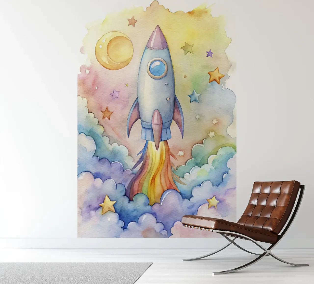 Rocket fotobehang van 🎁 NOBELART
