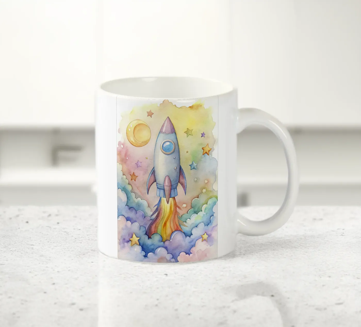 Rocket ceramic mug by 🎁 NOBELART