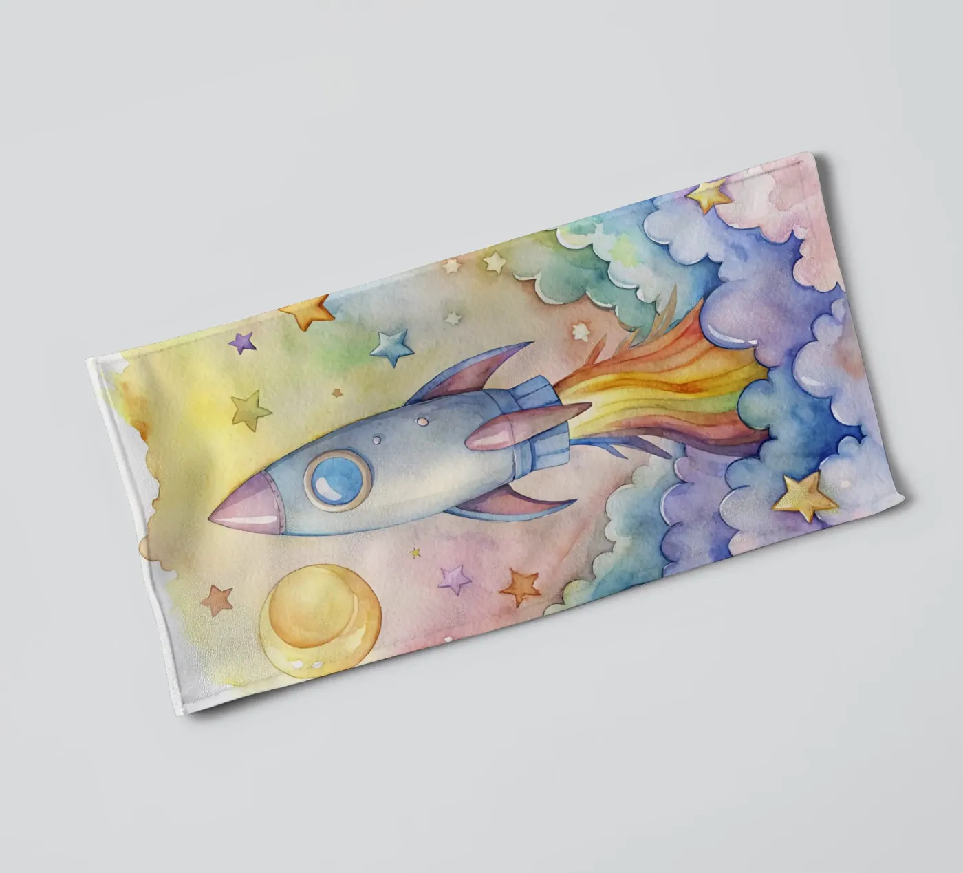 Rocket towel by 🎁 NOBELART