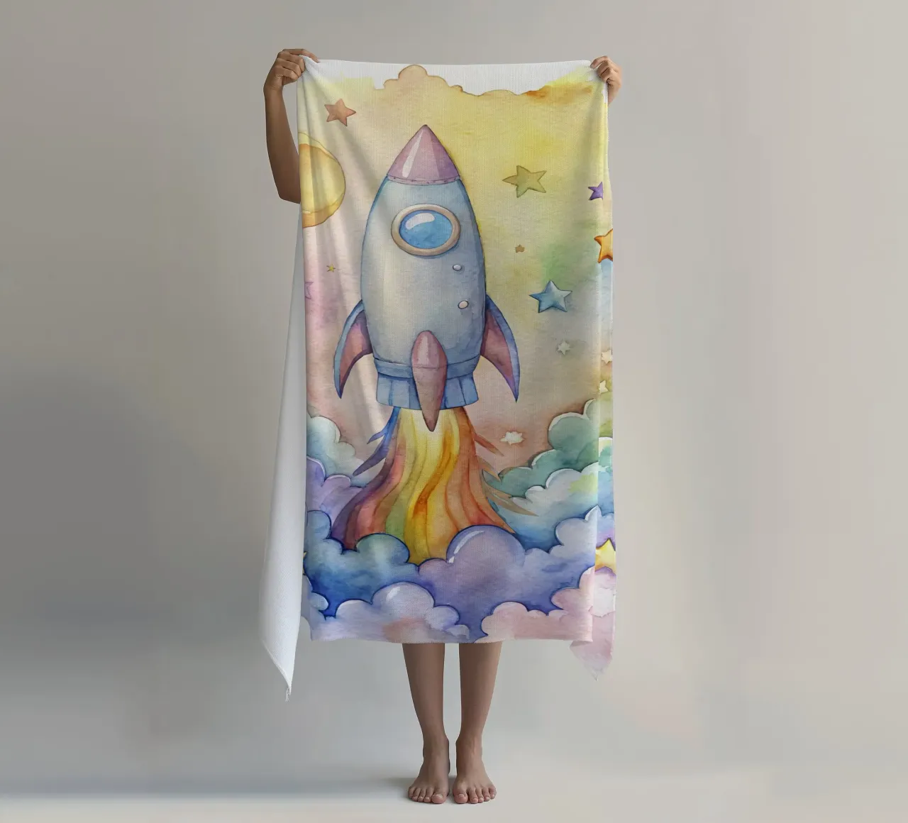 Raket strandhanddoek van 🎁 NOBELART