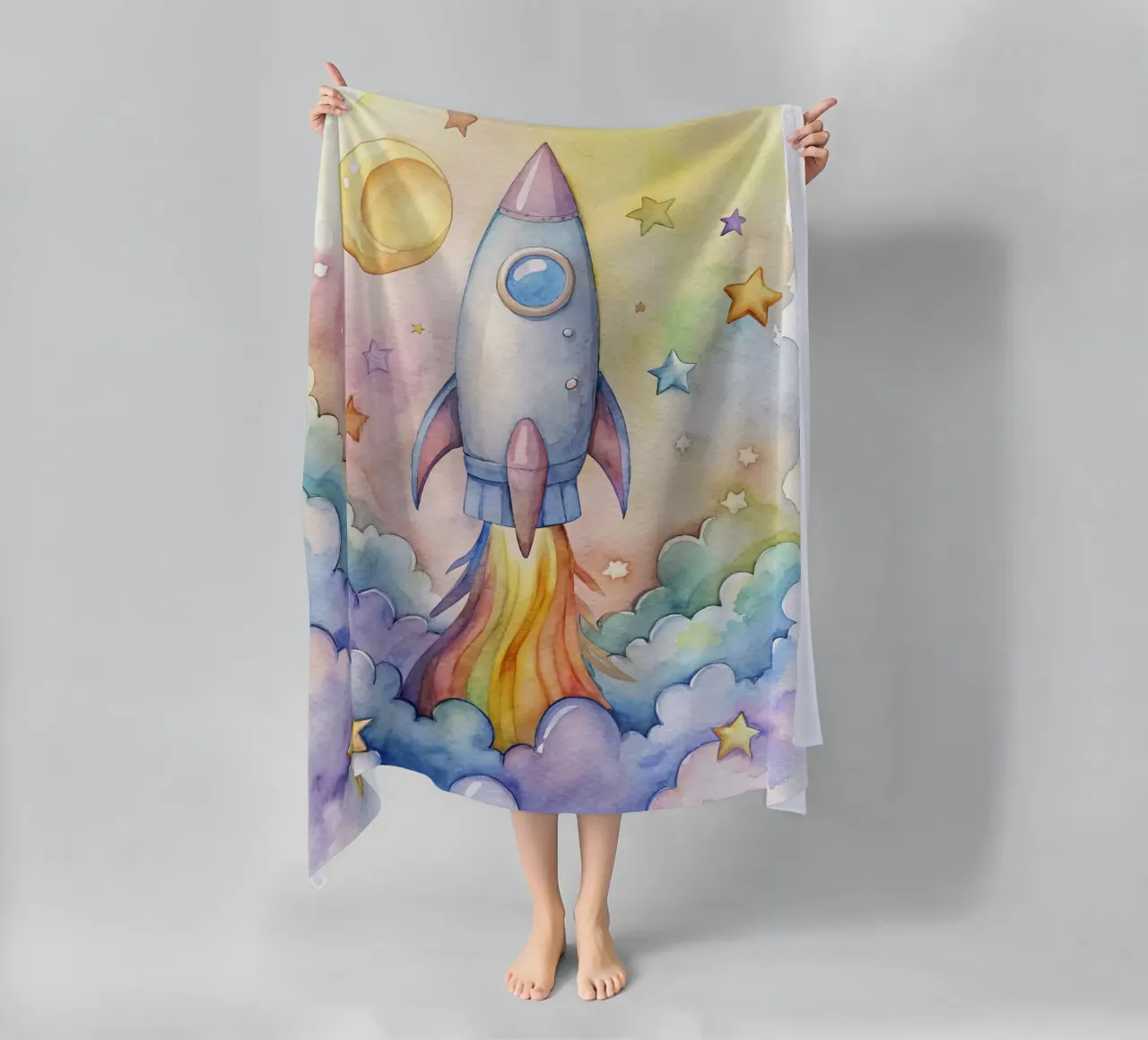 Raket strandhanddoek van 🎁 NOBELART
