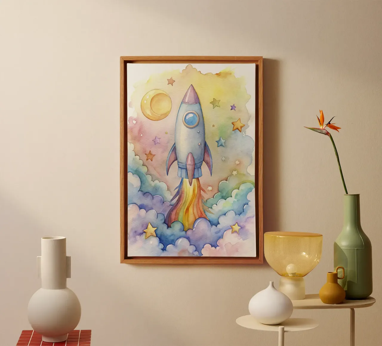 Rocket canvas by 🎁 NOBELART
