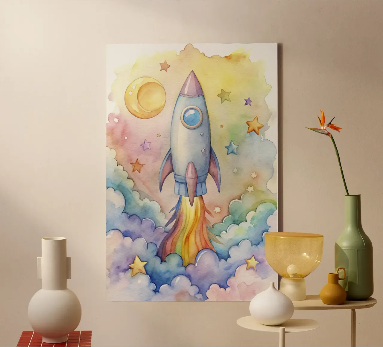 Rocket canvas by 🎁 NOBELART