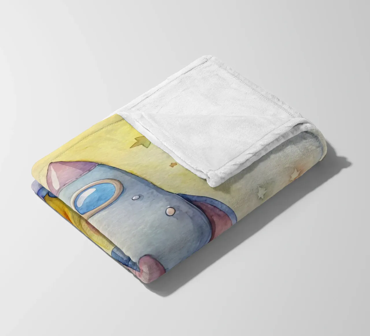 Rakete Fleecedecke von 🎁 NOBELART