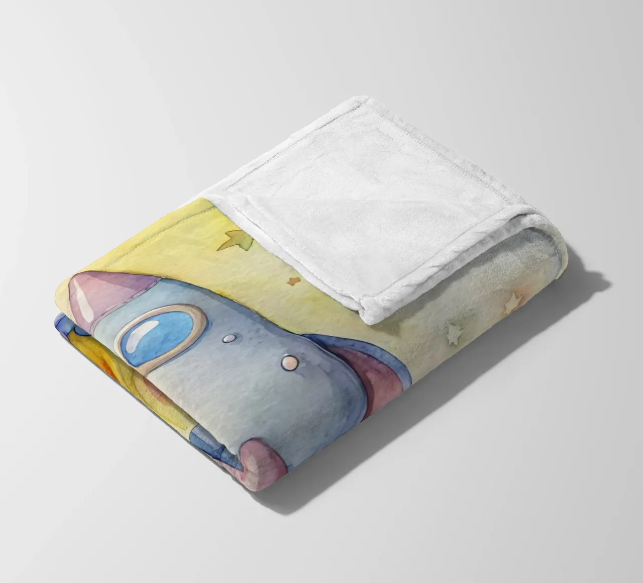 Rakete Fleecedecke von 🎁 NOBELART