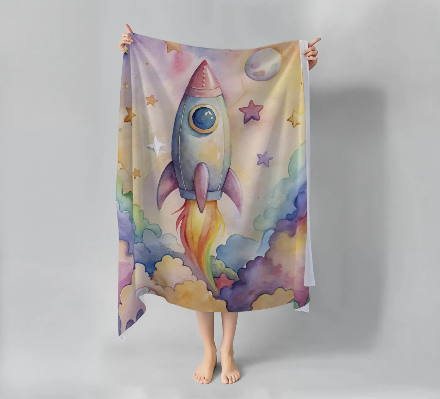 Raket strandhanddoek van 🎁 NOBELART
