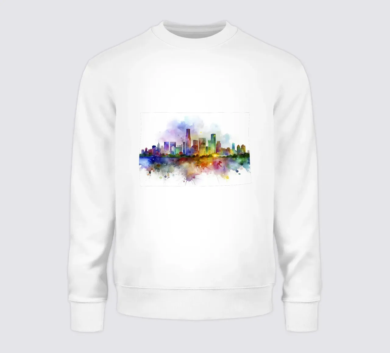 Lo skyline di Miami in acquerello felpa da ARTVI-SHOP
