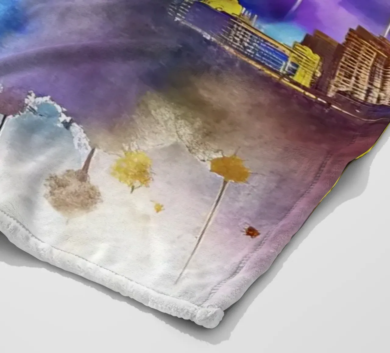 skyline di las vegas in acquerello coperta in pile da ARTVI-SHOP